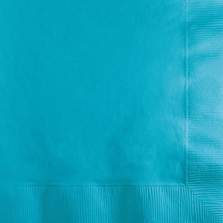 Solid Beverage Napkins bermuda blue